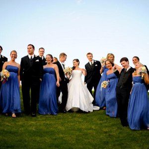 Blue After Six Strapless Dress